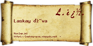 Laskay Éva névjegykártya