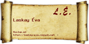 Laskay Éva névjegykártya