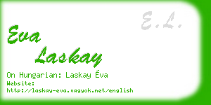 eva laskay business card